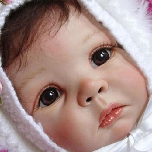21inch reborn supply doll kit Poluplar bebe reborn kits silicone infant rebirth doll mold limited edition