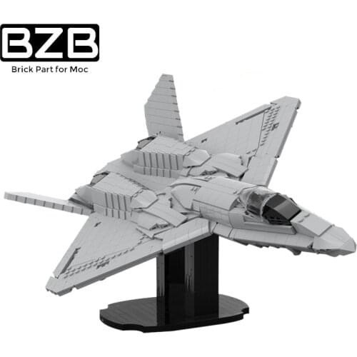 BZB MOC Star Trek Series Fighter YF-23 II Combat Airship Creative Building Blocks Model Kids Boys DIY Toys Birthday Best Gifts