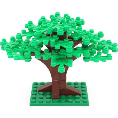 City Building Blocks Plant Tree Solid Color Street View Accessories Kids Gift Education Friends Figure Comoatible MOC City Trees