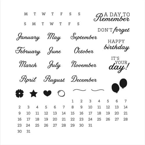 Calendar Metal Cutting Dies and Stamps Stencils For Dies Scrapbooking Photo Album Card Paper Embossing Craft DIY Die Cut 2021