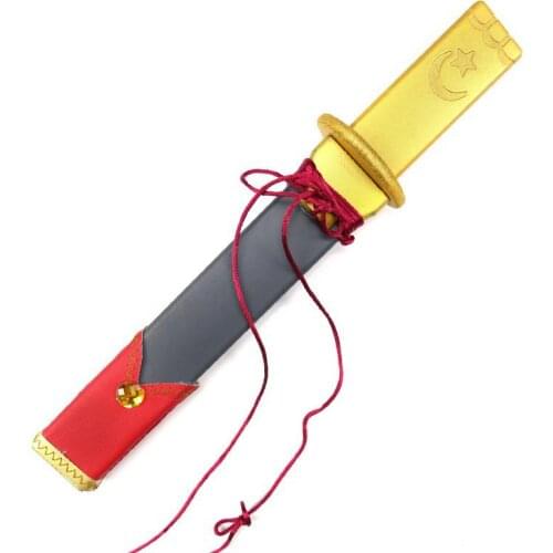 Wooden Sword Mini 36cm Weapon Simulated Animation Imanotsurugi Cosplay Katana Samurai Ninja Performance Props Toys For Kids