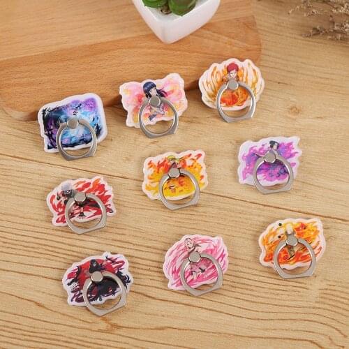 Cartoon Anime Itachi Sasuke Gaara Figure 360 Degree Mobile Phone Finger Ring Stand Smartphone Holder For iPhone Xiaomi Support