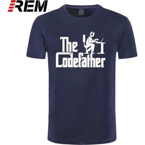 The Codefather Programmer Developer Programming T-shirt Cotton Short Sleeve Geek Nerd Computer Code Short Sleeve T Shirt Men