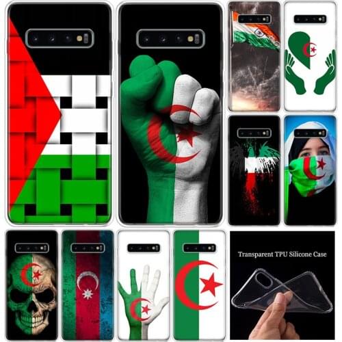 Algeria National flag Soft Silicone Phone Case For Samsung Galaxy S10 S21 S20 FE Note 10 9 8 S9 S8 Plus Lite Ultra S7 + Coque