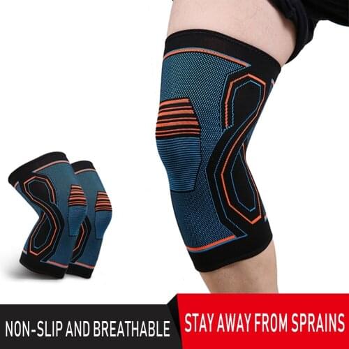 1PC Knee Support Knee Pads Compression Strap Knee Brace Wrap For Sports Safety Knitted High Elastic Knee Protector Pain Relief