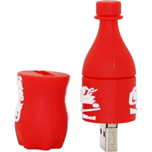 Novelty Cute Cartoon 32GB USB 2.0 Flash Drive Data Storage 64GB Memory Stick Cartoon USB Stick Pendrive Gift (128GB, Bottle)