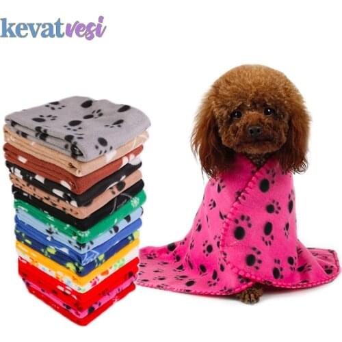 Dog Paw Blanket Soft Fleece Dog Cat Mat Warm Puppy Sleeping Cushion Lovely Printing Sofa Cushion Breathable Pet Products
