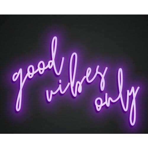 OHANEE good vibes only LED Neon Sign Custom Made Wall Lights Party Wedding Decor Shop Restaurant Birthday Decoration
