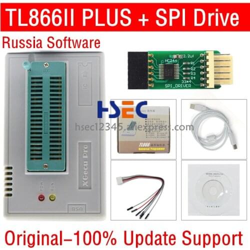 Oringinal V10.06 TL866II Plus Universal USB Bios Programmer SPI Drive ICSP FLASH 24 25 tl866 MCU NAND MCU EEPROM Programmer