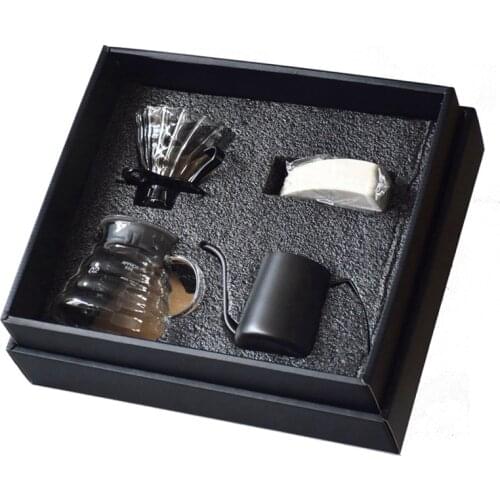 Hand Drip V60 Coffee Maker Gift Box Set Camping Portable Brew Coffee Cloud Pot Mini Coffee Percolator