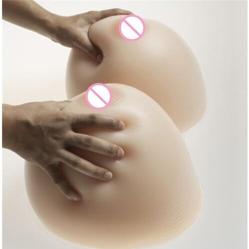 Crossdresser Huge Breast Forms 6000g/pair Super Cup Silicone Breast Classic Round Artificial Breast Boobs White/Beige/Brown