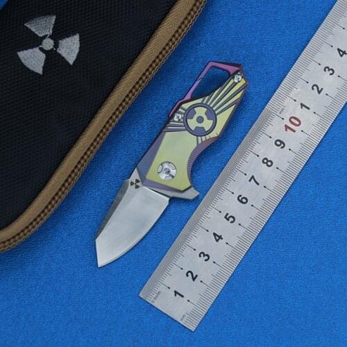 LEMIFSHE JK5313 Flipper s35vn steel blade Titanium handle outdoor camping hunting pocket kitchen fruit folding knife EDC tool