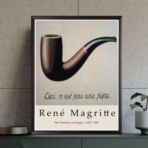 Rene Magritte Art Poster - Gallery Quality Print - The Treachery Of Images - Wall Art Decor - Poster art