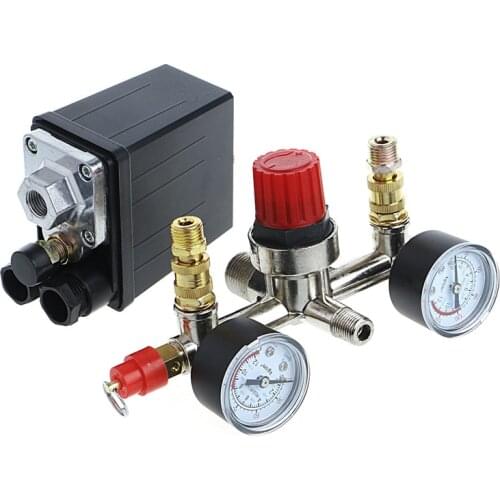 2019 New Regulator Heavy Duty Air Compressor Pump Pressure Control Switch + Valve Gauge Hardware