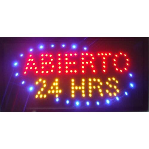 CHENXI direct selling 10*19 inch Ultra Bright running abierto 24 HRS open display Led sign