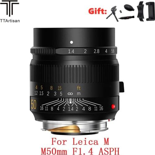 TTArtisan Camera Lenses 50mm F1.4 ASPH Full Frame Manual Focus for Leica M-Mount Cameras Like Leica M-M M240 M3 M6 M7 M8 M9 M9p