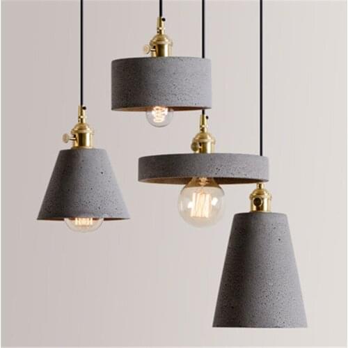 Industrial Wind Vintage LED Pendant Light Edison Loft Bubble Cement HangLamp Home Lighting Antique Pendant Lights Fixtures