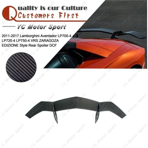 Dry Carbon Fiber Trunk GT Wing Fit For 2011-2017 Aventador LP700-4 LP720-4 LP750-4 VRS ZARAGOZA EDIZIONE Style Rear Spoiler