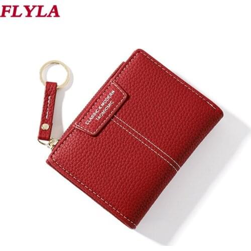 Womens Wallet Short 2021 New Fashion Zipper Two-fold Wallet Female Multi-function Coin Purse