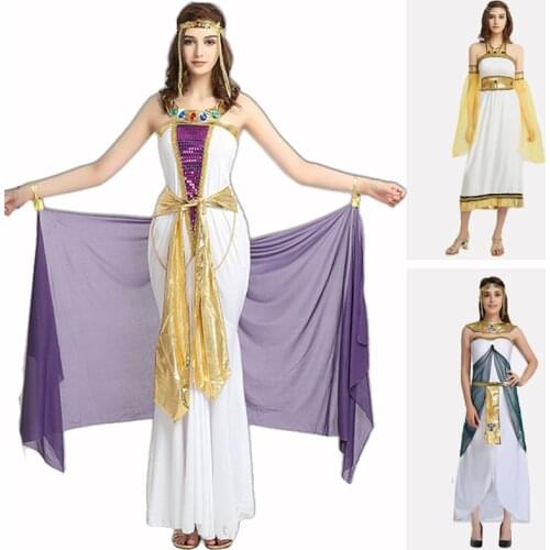 Cosplay Ladies Fancy Dress Egypt Roman Cleopatra Women Egyptian Empress Costume Greece Goddess princess Queen costume clothes