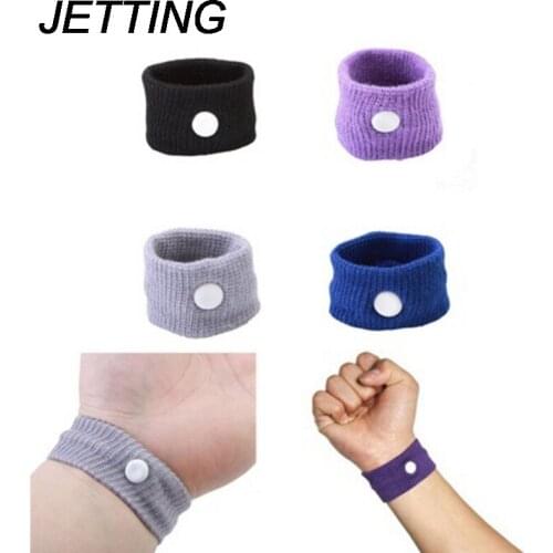 HOT 1Pc Adjustable Travel Reusable Wrist Band Anti Nausea Wristbands Sickness Car Motion Sea Sick Ship Plane Cotton