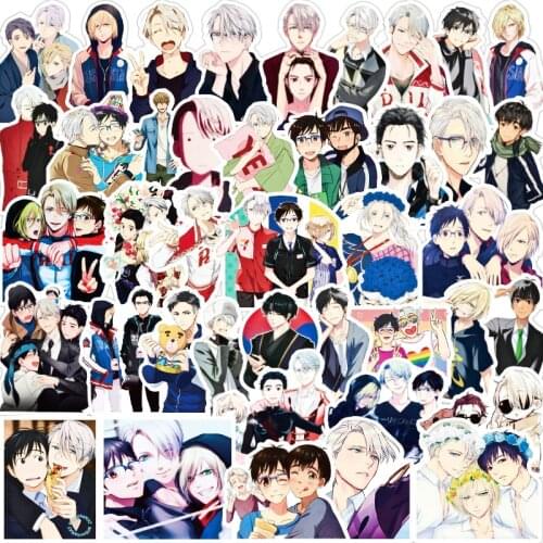10/30/50pcs/pack YURI!!! on ICE Japanese anime Stickers For Skateboard Helmet Bicycle Computer Notebook Car Decal Childrens Toy