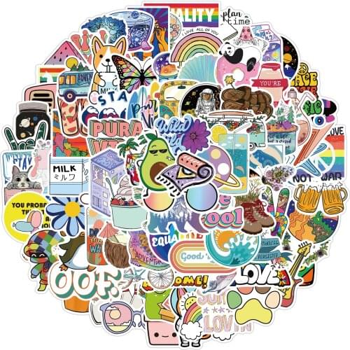 10/50/100PCS Cartoon VSCO Girl Stickers For Chidren Toy Waterproof Sticker to DIY Suitcase Laptop Bicycle Helmet Car Decals