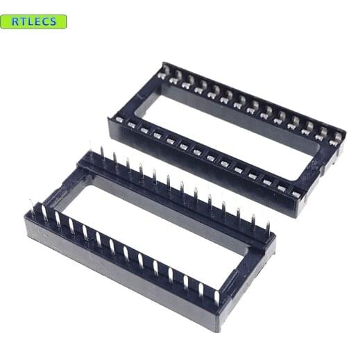 10 pcs / Lot 0.100" 2.54mm IC socket Wide 28 Position 2x14 28 Pin Row spacing 15.24 mm DIP Through hole solder PCB