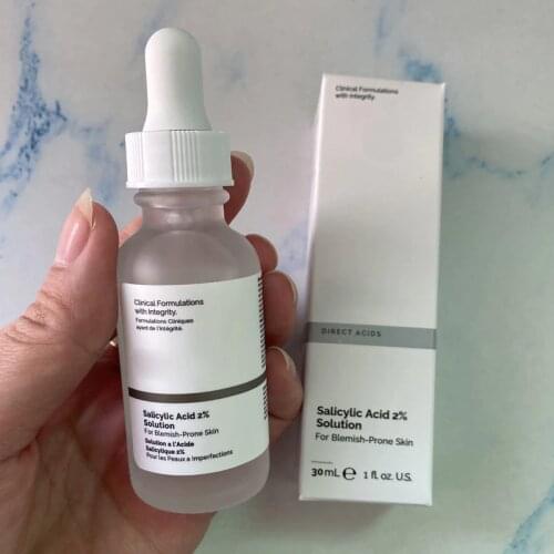 10Pcs/Lot 30ml Acne Spot Removing Pores Unclog Face Skin Makeup Oil-control Clear Salicylic Acid 2% Solution Essence