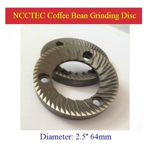 [2 pieces per package] 2.5'' coffee bean grinding discs stones | 64mm steel cutter disc blade for mazzer coffee grinder