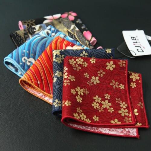 30pcs/lot 15color available fashion designer high-end mens Pocket Squares cotton printed Handkerchief for business 24x24cm