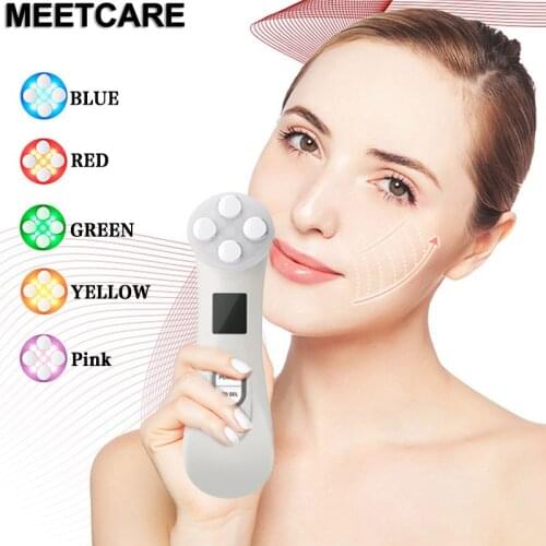 5in1 RF&EMS Radio Mesotherapy Electroporation Face Beauty Pen Radio Frequency LED Photon Face Skin Rejuvenation Remover Wrinkle