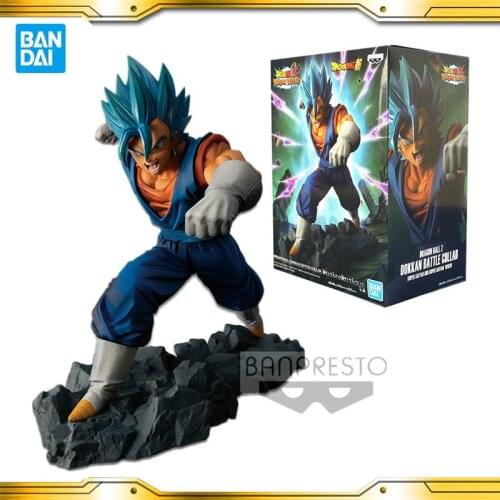 6inch BANDAI Dragon Ball Super Crack Down Super Saiyan Vegetto Action PVC Collection Model Toy Anime Figure Toys For Kids