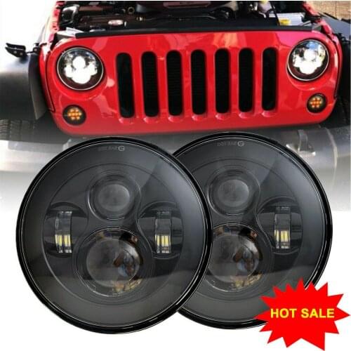 7" Inch Round LED Headlight 6000K White High Low Beam H4 H13 Turn Signal Light ForJeep Wrangler JK TJ CJ