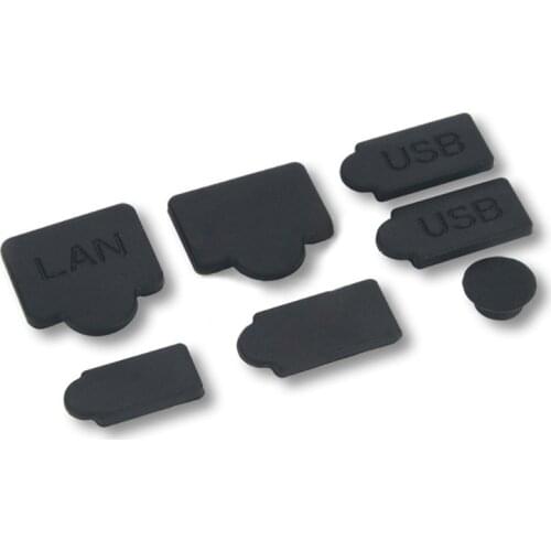 7pcs Silicone Dust Plugs Set USB HDMI-compatible Interface Anti-dust Cover Dustproof Plugs for PS5 Game Console