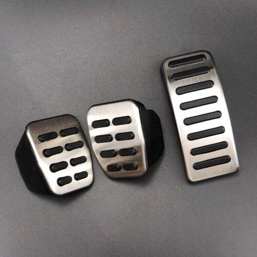Stainless Steel Car Clutch Gas Brake Pedals Cover for Audi A1 A2 A3 S3 TT for Seat Arosa Ibiza Cordoba 6K Leon Toledo Fabia