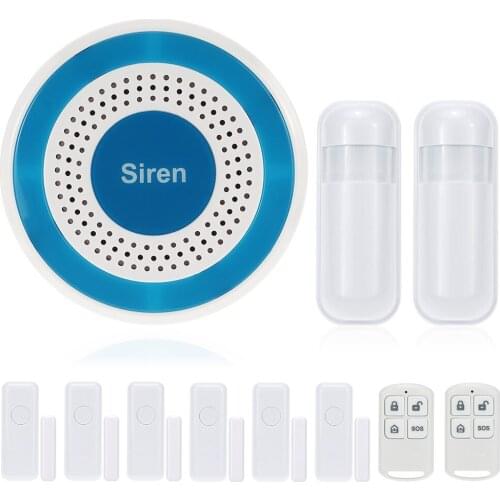 433MHZ Wireless Sound and Flash Sensor Alarm System 20 Wireless Defense Zones for Home Security System Remote controller