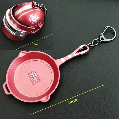 Game PUBG Keychain Pan Ⅲ Level Helmet Game Jewelry Christmas LOGO Christmas Gift For Fans Cosplay Props Collection
