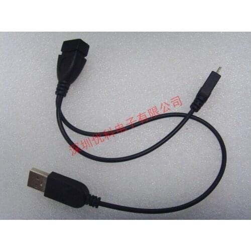 FOR Three OTG cable micro usb data cable usb male to male and female auxiliary power supply line otg