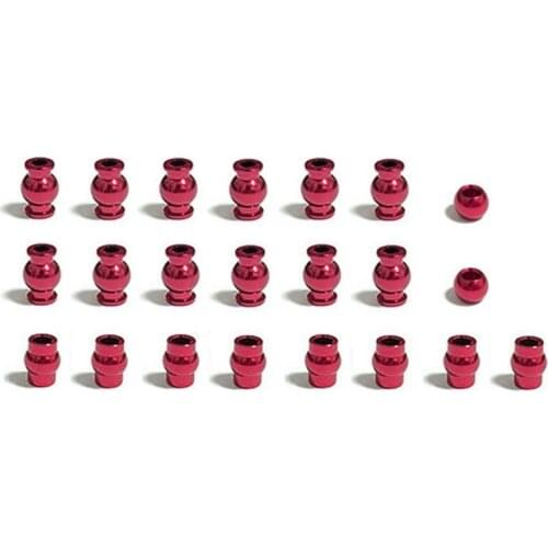Complete 22Pcs Aluminum Alloy Pivot Ball Head Set For Arrma 1/10 4X4 Granite Big Rock Senton Typhon Upgrade Parts