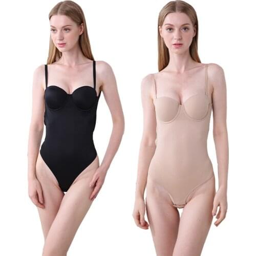 Waist Trainer Shaper Body Tummy Shaper Shapewear Women Bodysuit Plunge Thong Push Up Padded Butt-lifter Slimming Shorts