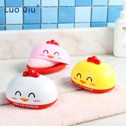 Creative cartoon leachate lovely chicken soap box bathroom toilet soap box soap tray