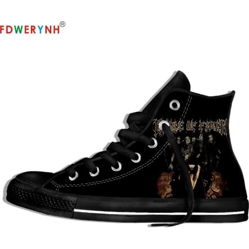 Men Walking Shoes High Top Canvas Shoes Cradle Of Filth Band Most Influential Metal Bands Of All Time Lightweight Shoes