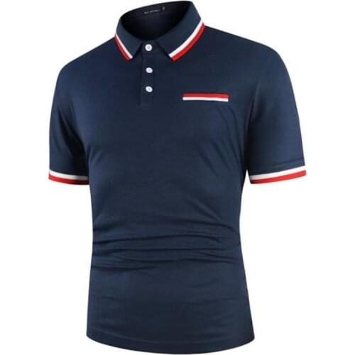 Men Polo Shirt Short Sleeve Casual Printing Solid Shirts Top Quality Mens Clothing Summer Polos