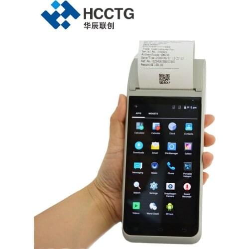 Handheld Android 9.0 Portable RAM2GB+ROM16GB Biometric Fingerprint Pos Terminal With Printer Z91