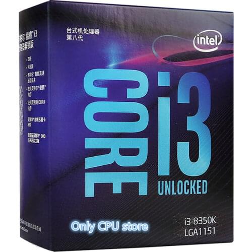 Intel Core8 PC computer I3 8350K I3-8350K Boxed processor CPU LGA 1151-land FC-LGA 14 nanometers Quad-Core cpu