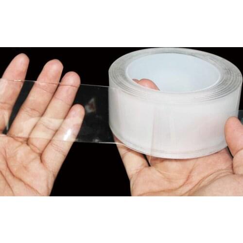 10pcs 2M Waterproof Transparent Double Sided Nano Tape Reuse Home Tapes Adhesives Porcelain wood metal plastic Super Glue
