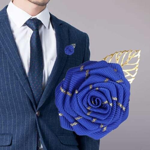 Recommend Emulation Handmade Ribbon Groom Wedding corsages for man flowers for groomsmen boutonnieres wedding decorations XH039B