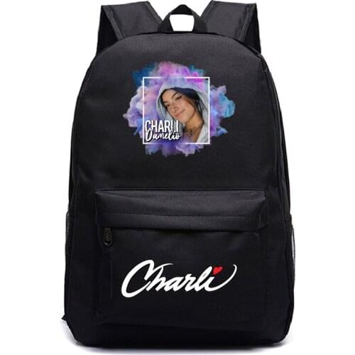 Trendy Charli Damelio Backpack teens Rucksack School Bags Boys Bagpacks Childrens Knapsack Travel Bag Girls Book Bag