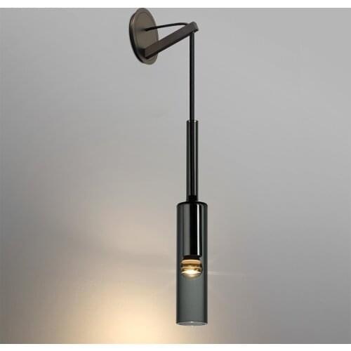 Modern smoke glass wall lamp decoration nordic wall lamp newest design simple and fashion lighting for big house